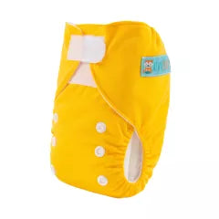 alva-baby-nyfødt-lommeble-velcro-microfiber-bambus-indlæg-stofbleshoppen-gul